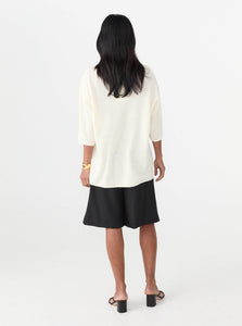 The Garment Sweater Como Oversized Tee Shop The Garment's Como Oversized Tee in Cream