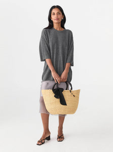 The Garment Sweater Como Oversized Tee Shop The Garment's Como Oversized Tee in Grey Melange