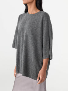 The Garment Sweater Como Oversized Tee Shop The Garment's Como Oversized Tee in Grey Melange