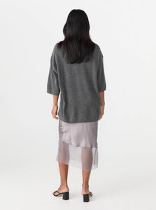 The Garment Sweater Como Oversized Tee Shop The Garment's Como Oversized Tee in Grey Melange