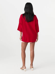 The Garment Sweater Como Oversized Tee Shop The Garment's Como Oversized Tee in Red
