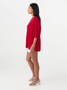 The Garment Sweater Como Oversized Tee Shop The Garment's Como Oversized Tee in Red
