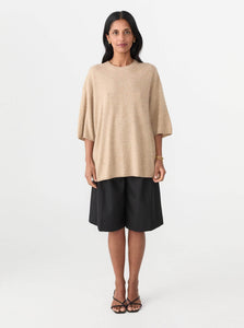 The Garment Sweater Como Oversized Tee Shop The Garment's Como Oversized Tee in Tan