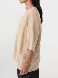 The Garment Sweater Como Oversized Tee Shop The Garment's Como Oversized Tee in Tan