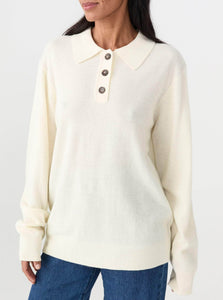 The Garment Sweater Como Polo Shop The Garment's Como Polo in Cream