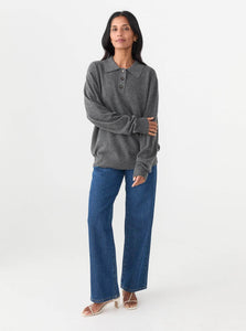 The Garment Sweater Como Polo Shop The Garment's Como Polo in Grey Melange