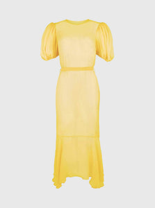 Van Der Kooij Maxi Dress 0 Camellia Volume Sleeve Maxi Dress Van Der Kooij Camellia Volume Sleeve Maxi Dress Yellow