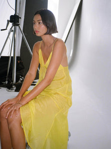 Van Der Kooij Midi Dress Camellia Triangle Midi Dress Van Der Kooij Camellia Triangle Midi Dress Yellow