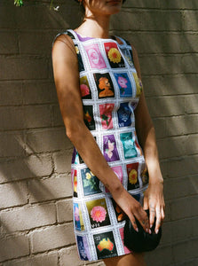 Van Der Kooij Mini Dress VII Stamp Print Mini Dress Van Der Kooij VII Stamp Print Mini Dress White Multi