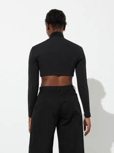 Esse Studios Top Odessa Cross Over Top Esse Studios Odessa Cross Over Top - Black