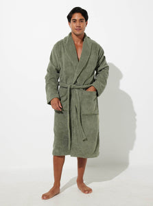 In Bed Bathrobe Organic Cotton Terry Bathrobe In Bed Organic Cotton Terry Bathrobe in Khaki