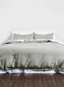 In Bed Duvet Set Single 100% Linen Duvet Set IN BED 100% Linen Duvet Set in Stone