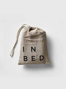 In Bed Flat Sheet 100% Linen Flat Sheet IN BED 100% Linen Flat Sheet in Grey & White Stripe