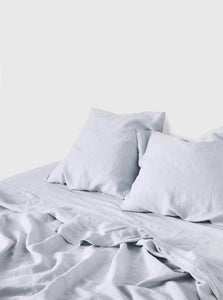 In Bed Flat Sheet 100% Linen Flat Sheet IN BED 100% Linen Flat Sheet in Mist 