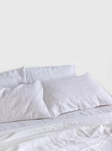 In Bed Flat Sheet 100% Linen Flat Sheet IN BED 100% Linen Flat Sheet in White