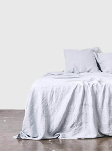 In Bed Flat Sheet Single 100% Linen Flat Sheet IN BED 100% Linen Flat Sheet in Mist 