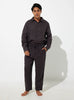 In Bed Mens Pants Small 100% Linen Pants IN BED 100% Linen Pants in Kohl - Mens