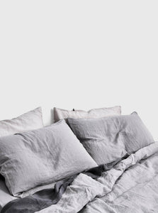 In Bed Pillow Case Set King 100% Linen Pillowslip Set IN BED 100% Linen Pillowslip Set (of two) in Cool Grey