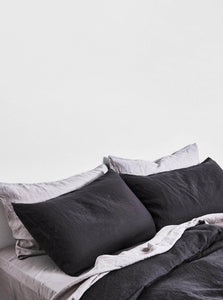 In Bed Pillow Case Set King 100% Linen Pillowslip Set IN BED 100% Linen Pillowslip Set (of two) in Kohl