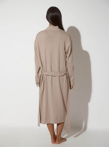 JH Lounge Robes Cotton Cashmere Robe JH Lounge Cashmere Robe Biscuit Marle