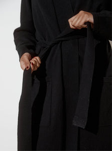 JH Lounge Robes Cotton Cashmere Robe JH Lounge Cashmere Robe Black