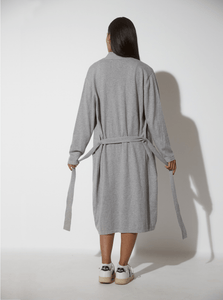 JH Lounge Robes Cotton Cashmere Robe JH Lounge Cashmere Robe Grey Marle