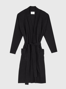 JH Lounge Robes S/M Cotton Cashmere Robe JH Lounge Cashmere Robe Black