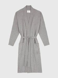 JH Lounge Robes S/M Cotton Cashmere Robe JH Lounge Cashmere Robe Grey Marle