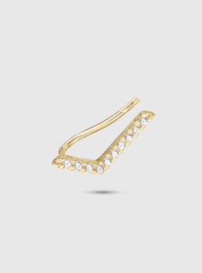 Monarc Jewellery Earrings Chevron Diamond Ear Pin Monarc Jewellery Chevron Diamond Ear Pin 9k Yellow Gold