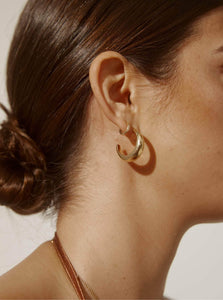 Monarc Jewellery Hoop Earrings Courbure Hoop Earrings Gold Vermeil