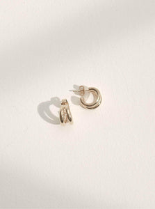 Monarc Jewellery Hoop Earrings Debbie Double Hoop Earrings Gold Vermeil