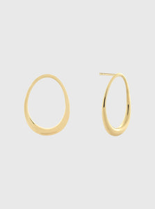 Monarc Jewellery L'Ovale Earrings. Gold Vermeil.