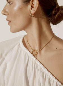 Monarc Jewellery Pendant Necklace 50 cm Corda T-Bar Necklace Gold Vermeil