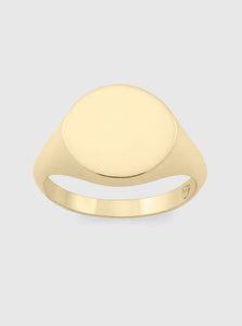 Monarc Jewellery Signet Rings Tondo Signet Ring 9k Yellow Gold Monarc Jewellery Tondo Signet Ring 9k Yellow Gold