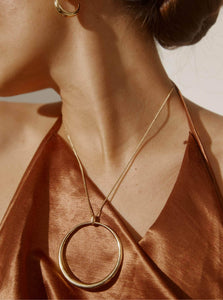Monarc Jewellery Statement Necklace Ovo Necklace Gold Vermeil