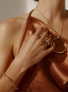 Monarc Jewellery Statement Rings Courbure Ring Gold Vermeil
