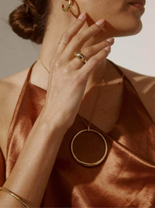 Monarc Jewellery Statement Rings Courbure Ring Gold Vermeil