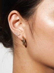 Monarc Jewellery Stud Earrings SINGLE Chevron Diamond Ear Pin Monarc Jewellery Chevron Diamond Ear Pin 9k Yellow Gold
