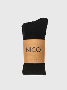 NICO Socks One Size Recycled Cotton Long Socks 3 Pack NICO Recycled Cotton Long Socks 3 Pack Black