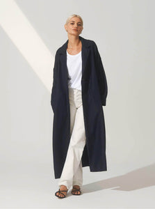UNIKSPACE Coats Indigo / 0/1 Victor Linen Coat