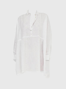 UNIKSPACE Mini Dress One Size Byron Shirt Dress UNIKSPACE Byron Shirt Dress White
