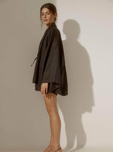 UNIKSPACE Robes Black / OS Anya Kimono
