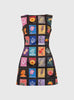 van der kooij Mini Dress 0 VII Stamp Print Mini Dress Van Der Kooij VII Stamp Print Mini Dress Black Multi